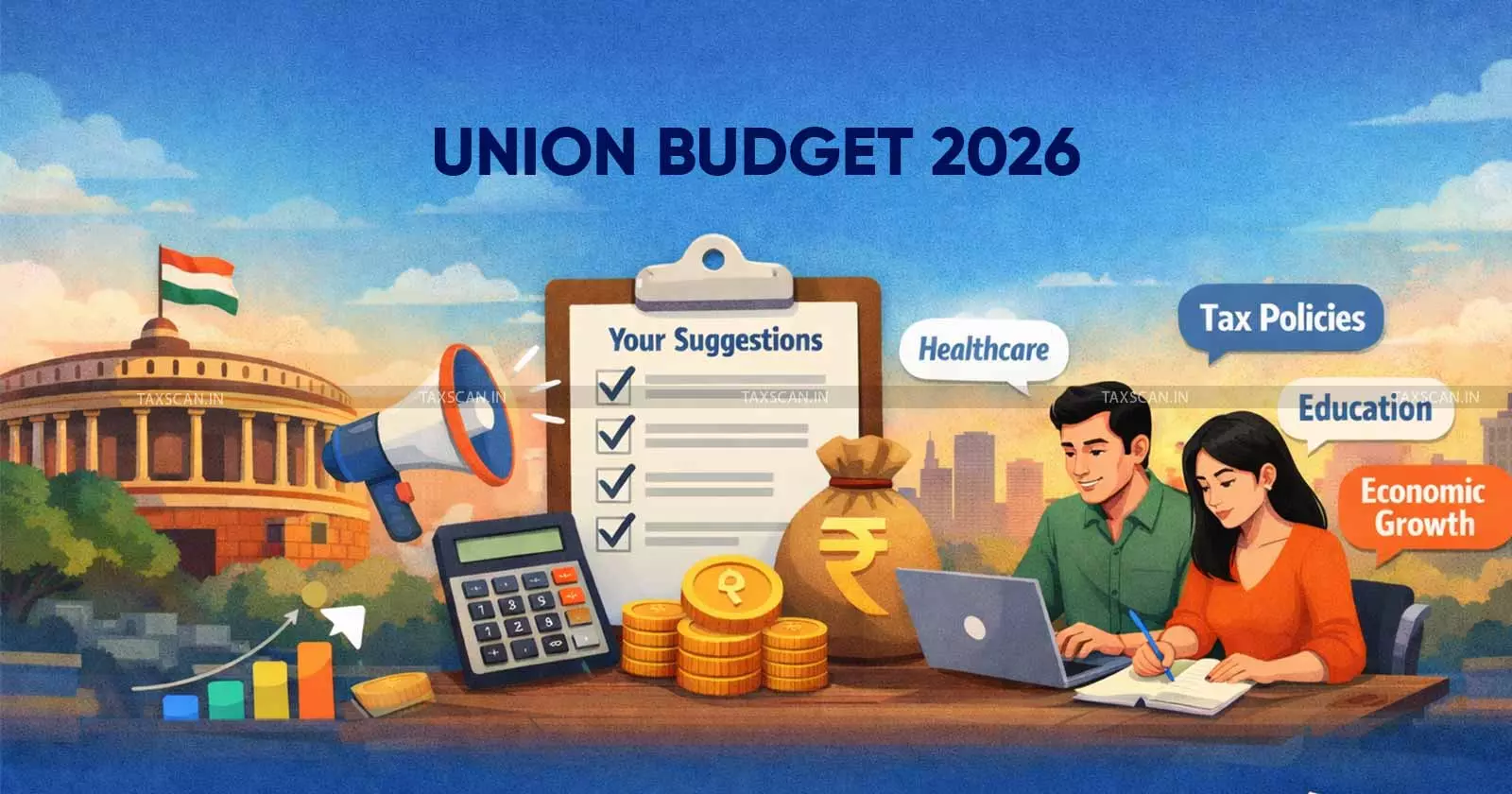Govt Invites Public Suggestions for Union Budget 2026 - taxscan Govt Invites Public Suggestions for Union Budget 2026 - taxscan