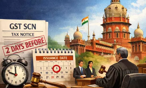 GST SCN served 2 days prior to Issuance Date: Madras HC orders Fresh Consideration [Read Order]