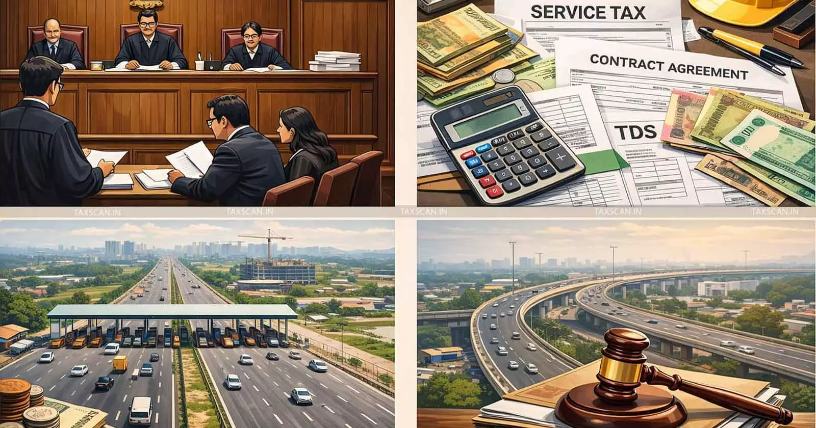 CESTAT Hyderabad - Service tax demand - NHAI - CESTAT service tax ruling - TDS taxable value case - NHAI service tax case - taxscan